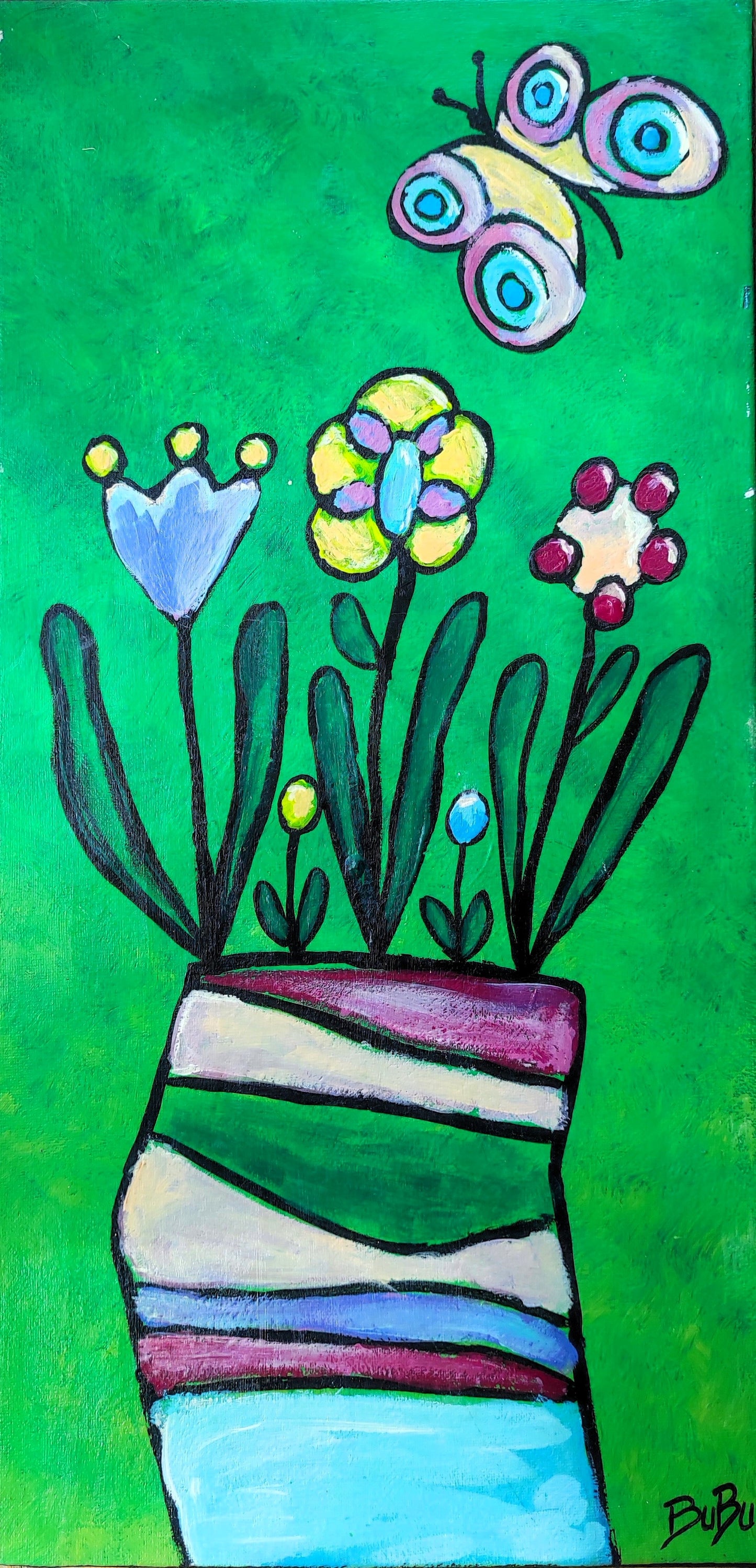 Le grand pot d'fleurs