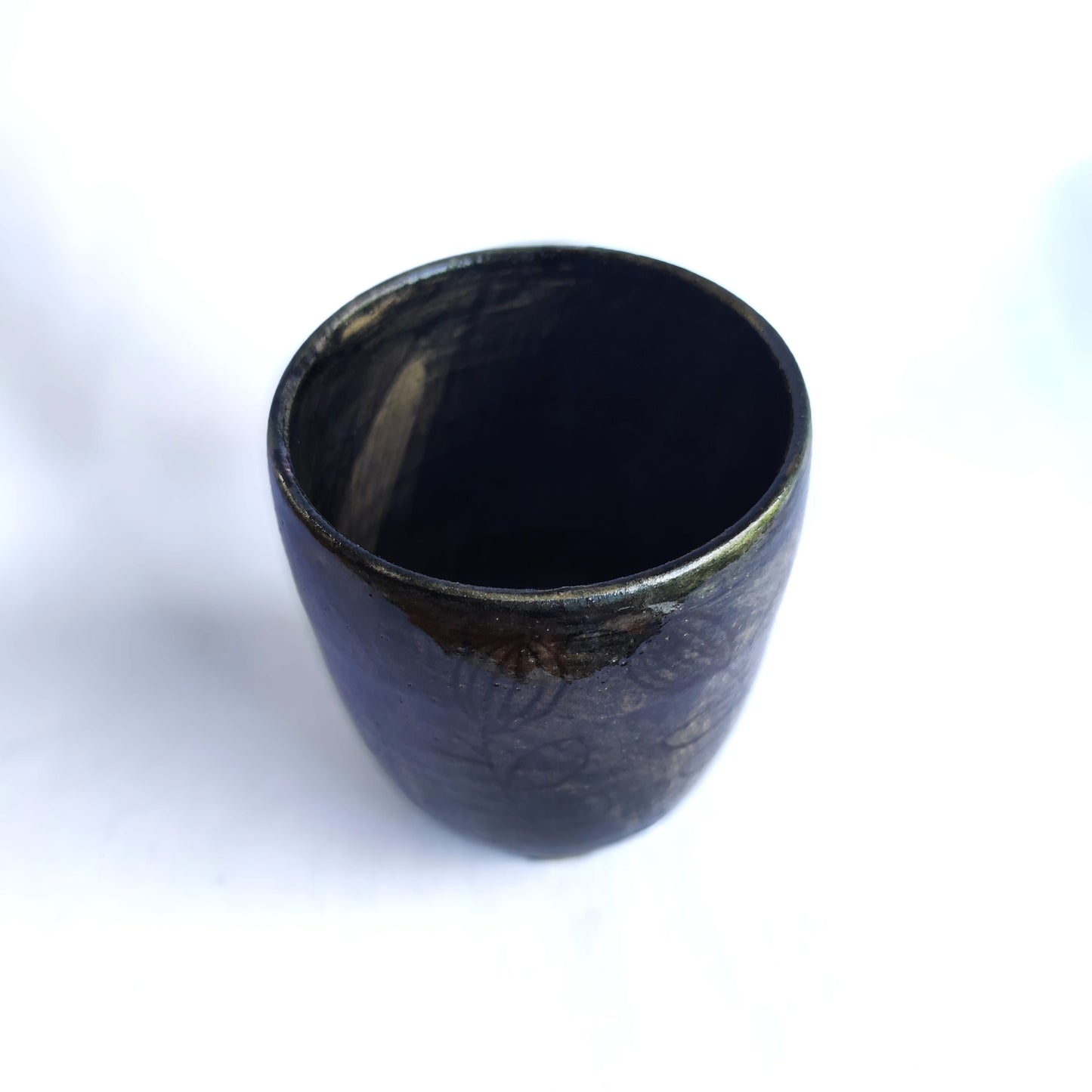 Small double-eared cup - Earth and Mist