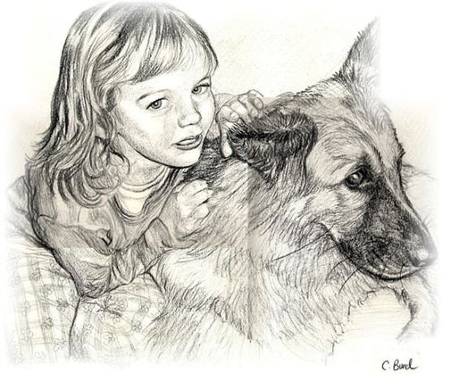 La petite fille et le chien