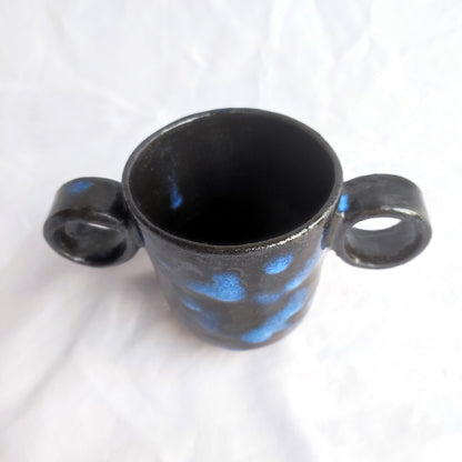 Small double-eared cup - Earth and Mist