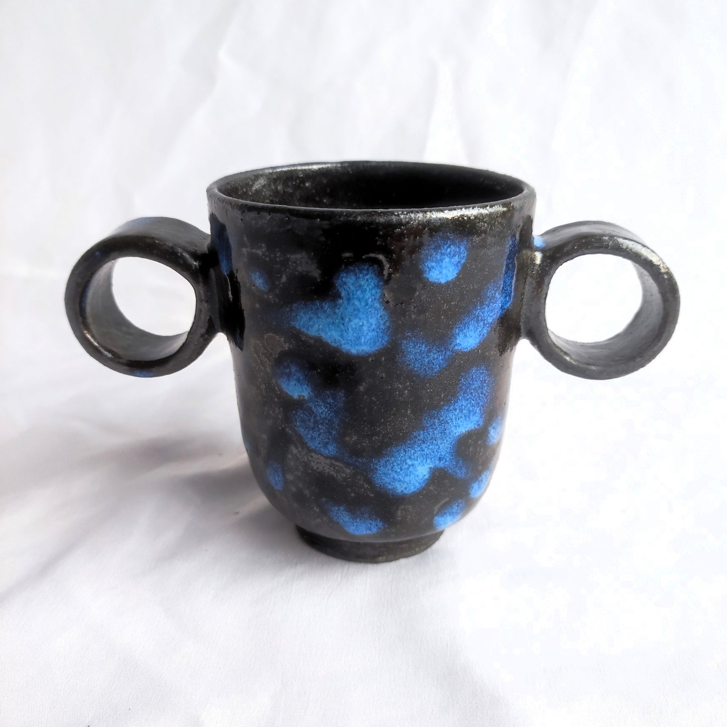 Small double-eared cup - Earth and Mist