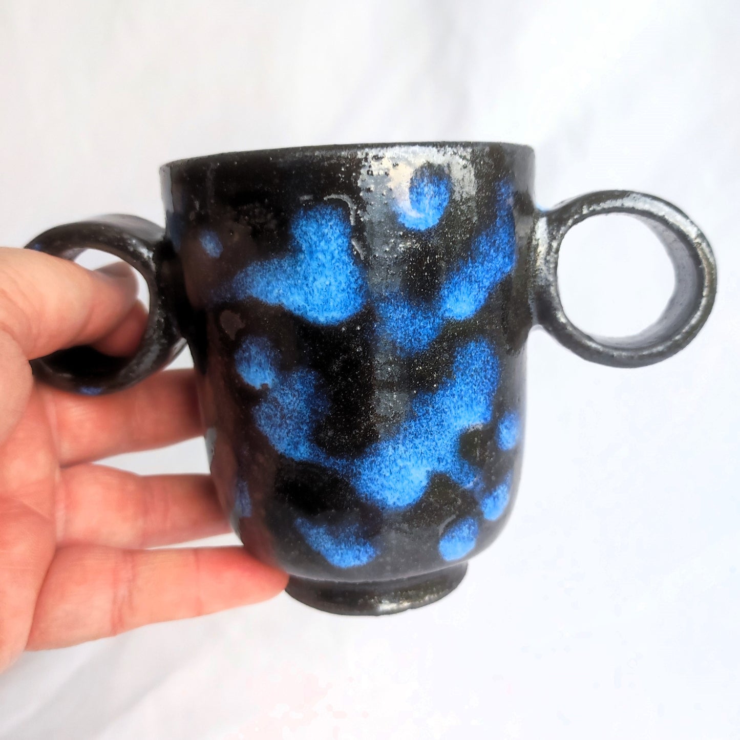 Small double-eared cup - Earth and Mist