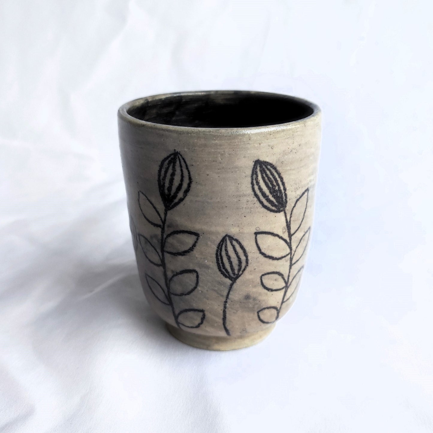 Small double-eared cup - Earth and Mist