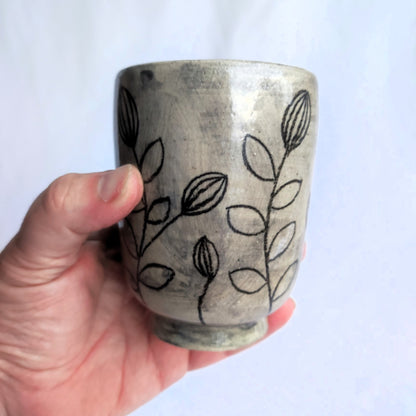 Small double-eared cup - Earth and Mist