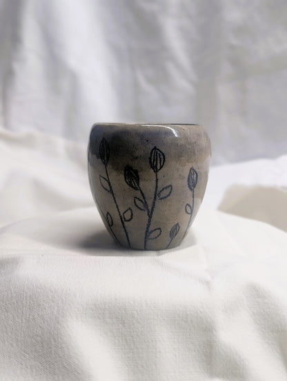 Small double-eared cup - Earth and Mist
