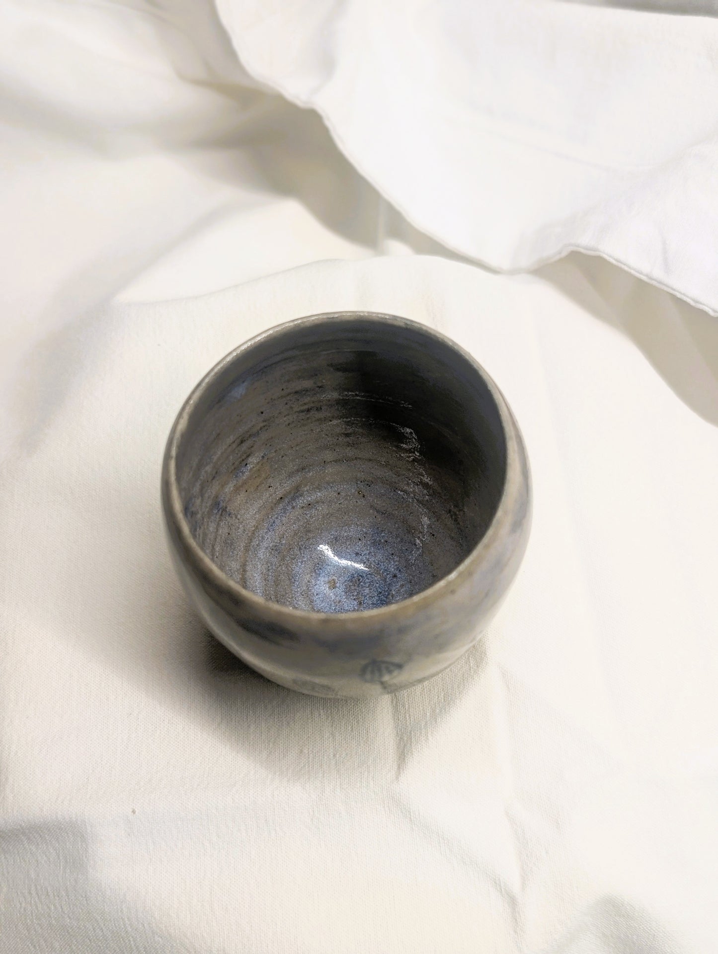 Small double-eared cup - Earth and Mist