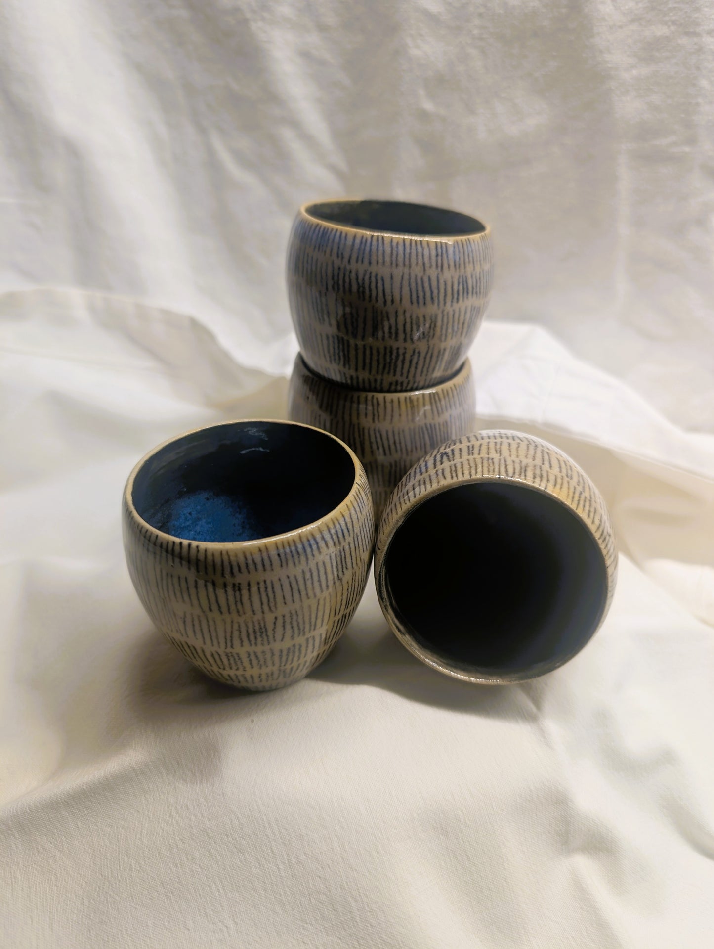 Small double-eared cup - Earth and Mist