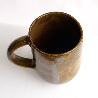 Large cup / mug with one handle - Brown earth