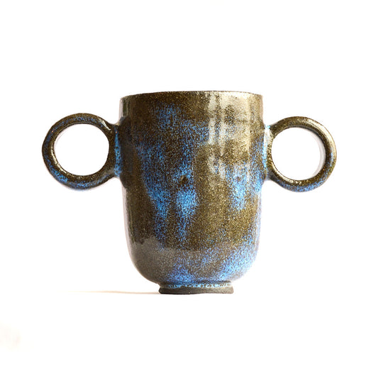 Small double-eared cup - Earth and Mist