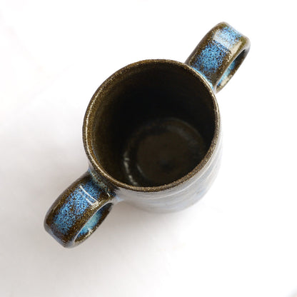 Small double-eared cup - Earth and Mist