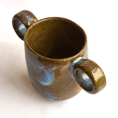 Small double-eared cup - Earth and Mist