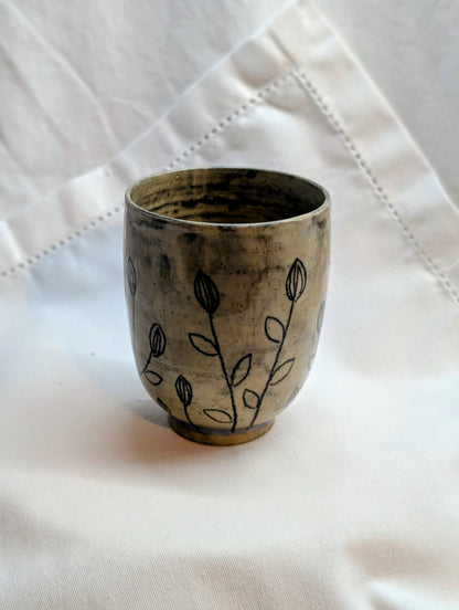 Small double-eared cup - Earth and Mist
