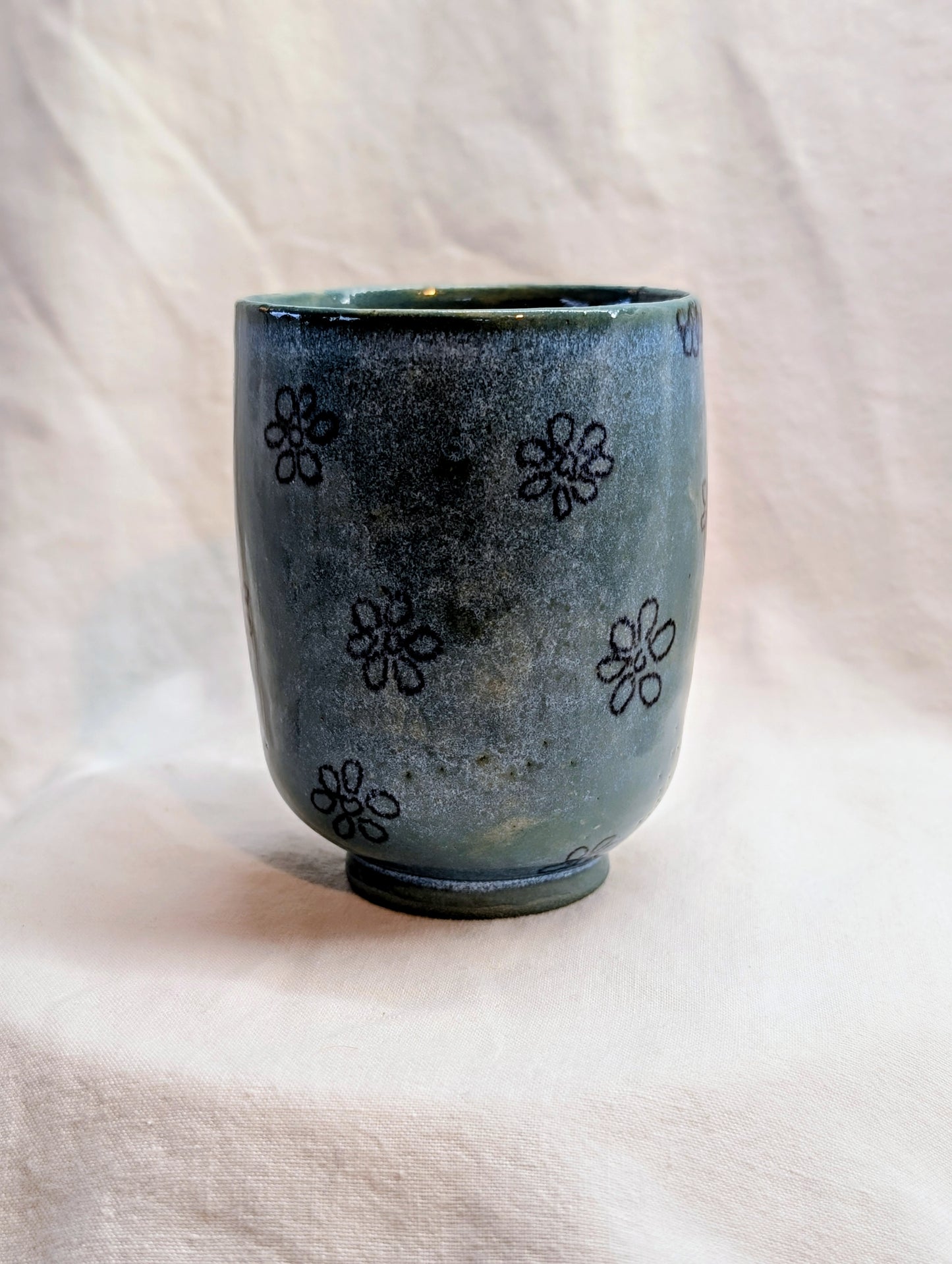 Petite tasse - bleue petites fleurs