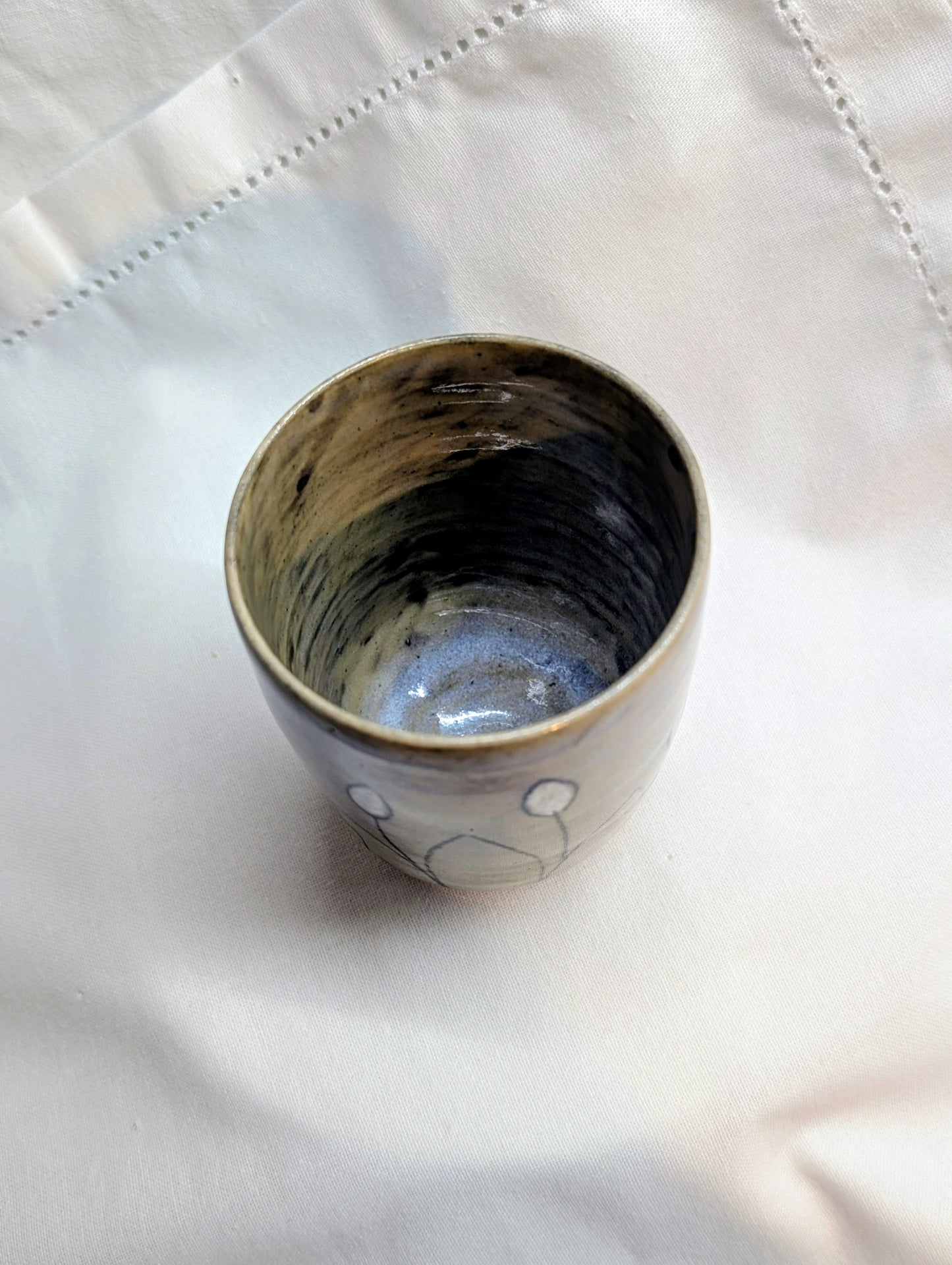 Petite tasse - Gris fleurs